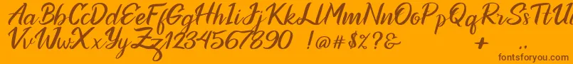 Ottoman Font – Brown Fonts on Orange Background