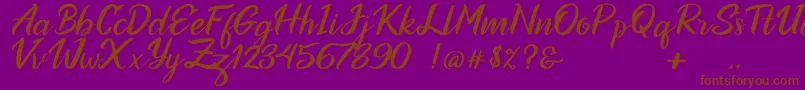 Ottoman Font – Brown Fonts on Purple Background