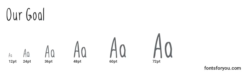 Our Goal Font Sizes