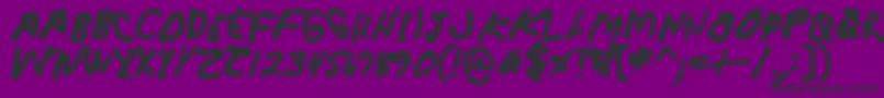 Crappydanblackallcaps Font – Black Fonts on Purple Background