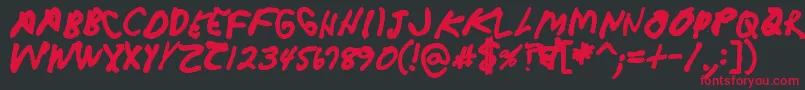 Crappydanblackallcaps Font – Red Fonts on Black Background