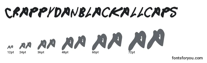 Размеры шрифта Crappydanblackallcaps