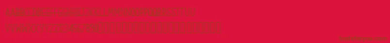 Our Serif Hand-Schriftart – Braune Schriften auf rotem Hintergrund