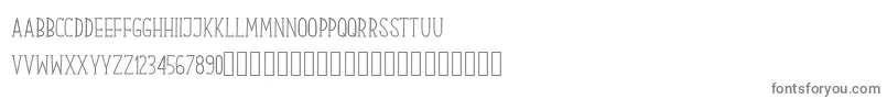 フォントOur Serif Hand – 白い背景に灰色の文字
