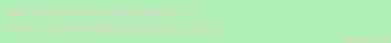 Fonte Our Serif Hand – fontes rosa em um fundo verde