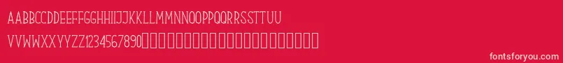 フォントOur Serif Hand – 赤い背景にピンクのフォント