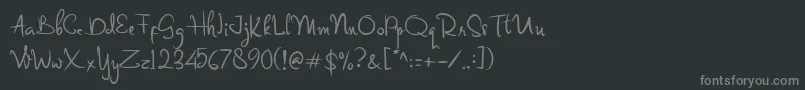 フォントOureet Personal Use Only – 黒い背景に灰色の文字