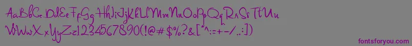 Oureet Personal Use Only Font – Purple Fonts on Gray Background
