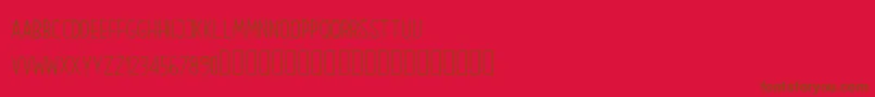 OurHand Regular Font – Brown Fonts on Red Background