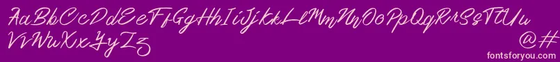 Ourlastt Demo Font – Pink Fonts on Purple Background