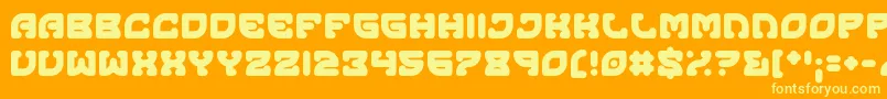 フォントOutcome – オレンジの背景に黄色の文字