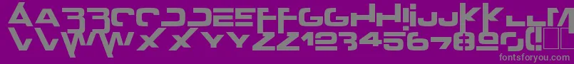 Outer zone Font – Gray Fonts on Purple Background
