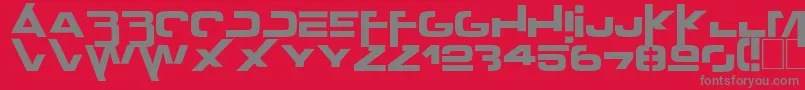 Outer zone Font – Gray Fonts on Red Background