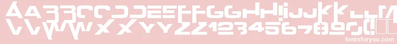Outer zone Font – White Fonts on Pink Background