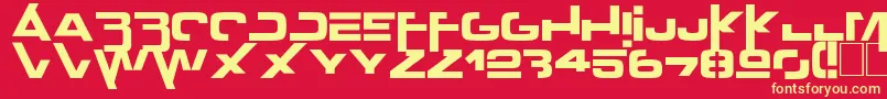 Outer zone Font – Yellow Fonts on Red Background