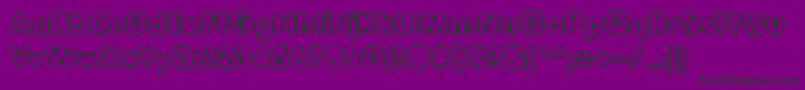 フォントoutersid – 紫の背景に黒い文字