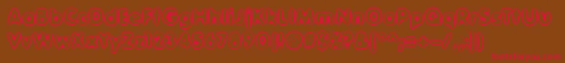 outersid Font – Red Fonts on Brown Background
