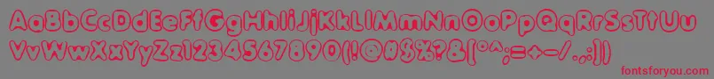 outersid Font – Red Fonts on Gray Background
