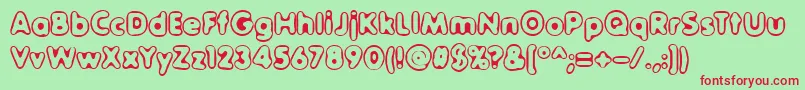 outersid Font – Red Fonts on Green Background