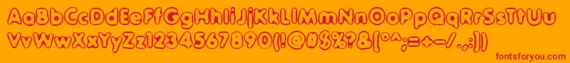 outersid Font – Red Fonts on Orange Background