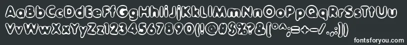 Шрифт outersid – белые шрифты на чёрном фоне