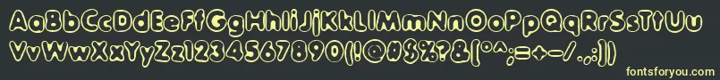 outersid Font – Yellow Fonts on Black Background