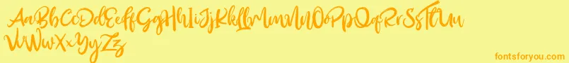Outistyle Free Font – Orange Fonts on Yellow Background