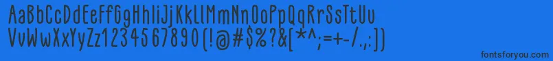 GlaresomeRegular Font – Black Fonts on Blue Background