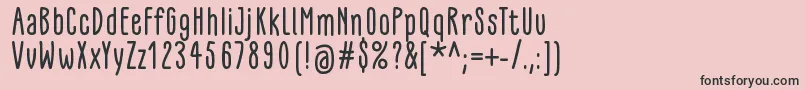 GlaresomeRegular Font – Black Fonts on Pink Background