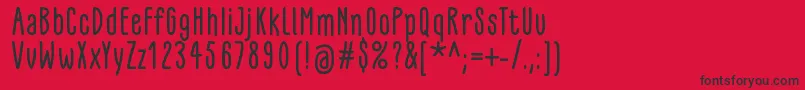 GlaresomeRegular Font – Black Fonts on Red Background