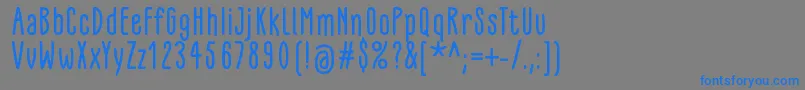 GlaresomeRegular Font – Blue Fonts on Gray Background