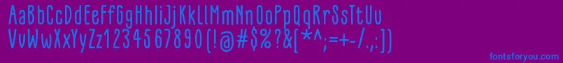 GlaresomeRegular Font – Blue Fonts on Purple Background