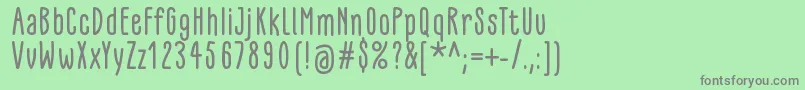 GlaresomeRegular Font – Gray Fonts on Green Background