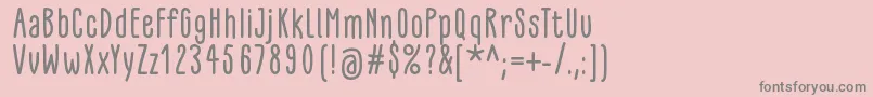 GlaresomeRegular Font – Gray Fonts on Pink Background