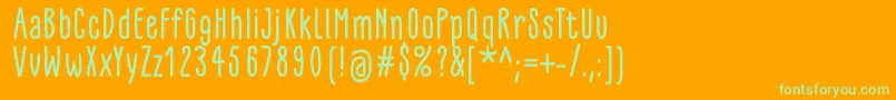 GlaresomeRegular Font – Green Fonts on Orange Background