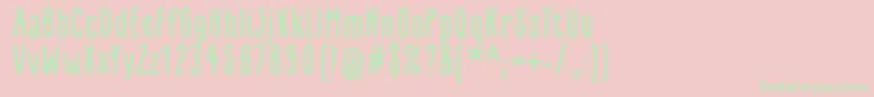 GlaresomeRegular Font – Green Fonts on Pink Background