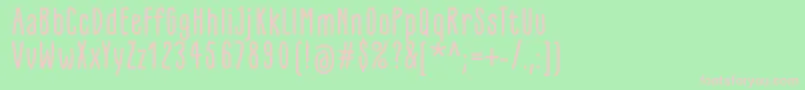 GlaresomeRegular Font – Pink Fonts on Green Background