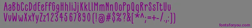 GlaresomeRegular Font – Purple Fonts on Gray Background