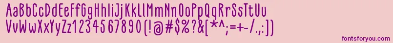 GlaresomeRegular Font – Purple Fonts on Pink Background