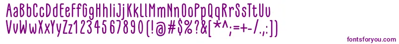 GlaresomeRegular Font – Purple Fonts on White Background