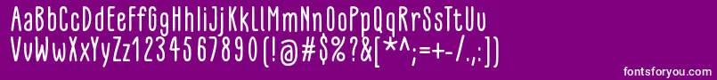 GlaresomeRegular Font – White Fonts on Purple Background