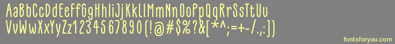 GlaresomeRegular Font – Yellow Fonts on Gray Background