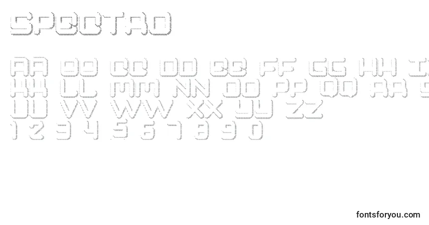 Schriftart Spectro – Alphabet, Zahlen, spezielle Symbole