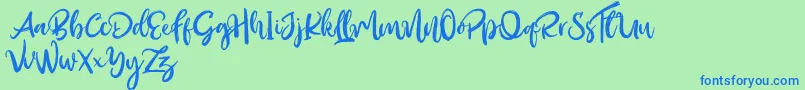 fuente Outistyle Free – Fuentes Azules Sobre Fondo Verde