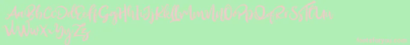 Outistyle Free Font – Pink Fonts on Green Background