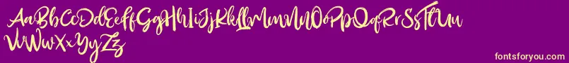 Outistyle Free Font – Yellow Fonts on Purple Background