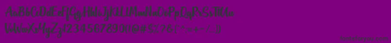 Outlander DF-Schriftart – Schwarze Schriften auf violettem Hintergrund