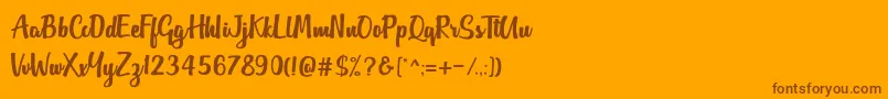 Шрифт Outlander DF – коричневые шрифты на оранжевом фоне