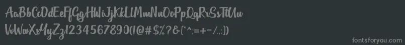 Outlander DF Font – Gray Fonts on Black Background