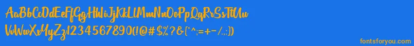 Шрифт Outlander DF – оранжевые шрифты на синем фоне